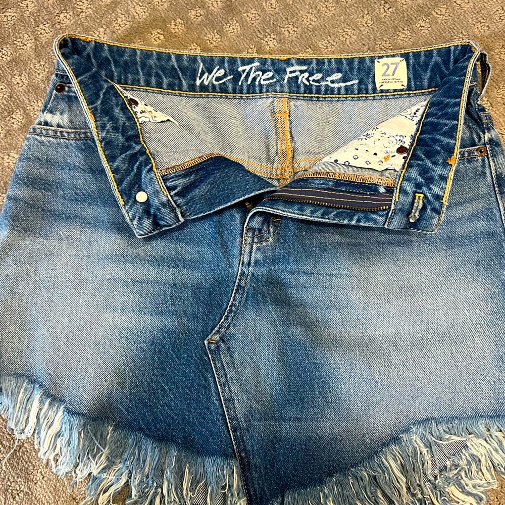 We the free denim boho skirt available!!!